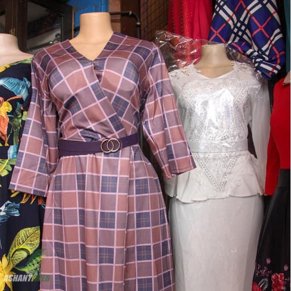 Beautiful Rust and Black Plaid Dress