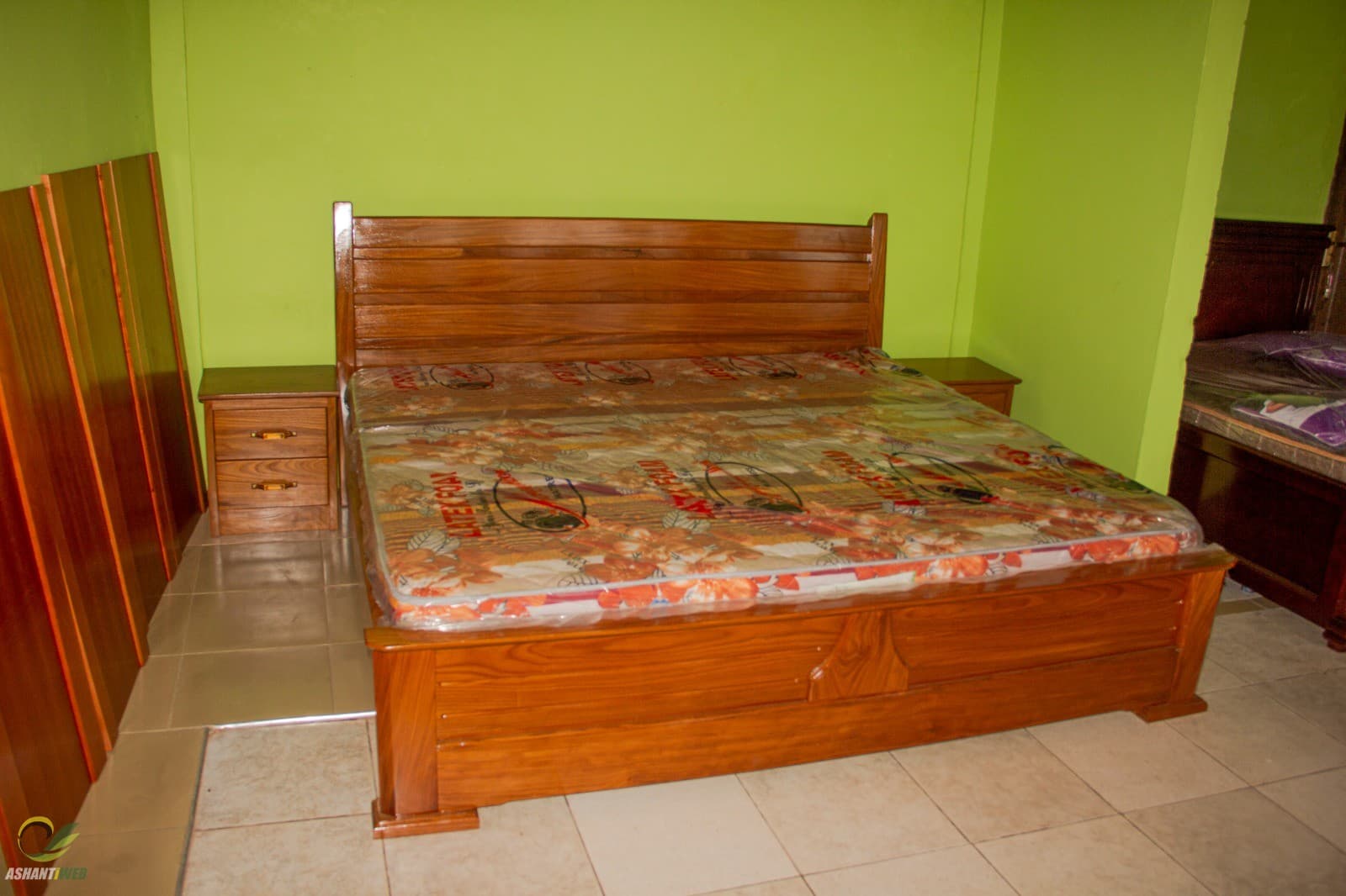 Wooden bed